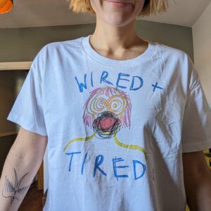 wired + tired tshirt by jdwoof jo wood